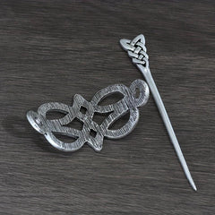 Vintage Viking Barrette Irish Knot Hair Accessory