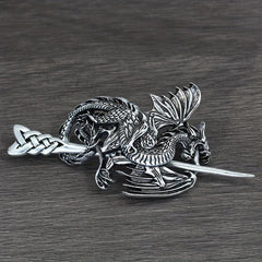 Vintage Viking Barrette Irish Knot Hair Accessory