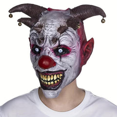 Men's Scary Bell Clown Latex Halloween Mask Masquerade Party Props