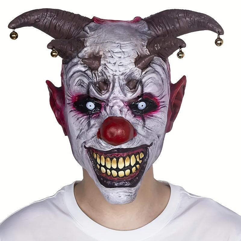 Men's Scary Bell Clown Latex Halloween Mask Masquerade Party Props