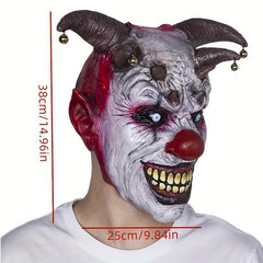 Men's Scary Bell Clown Latex Halloween Mask Masquerade Party Props