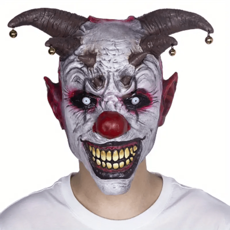 Men's Scary Bell Clown Latex Halloween Mask Masquerade Party Props