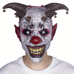 Men's Scary Bell Clown Latex Halloween Mask Masquerade Party Props