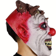 Horror Bell Clown Mask Cosplay Halloween Demon Party Clown Mask Costume Props