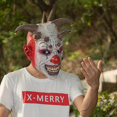 Horror Bell Clown Mask Cosplay Halloween Demon Party Clown Mask Costume Props