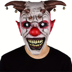 Horror Bell Clown Mask Cosplay Halloween Demon Party Clown Mask Costume Props