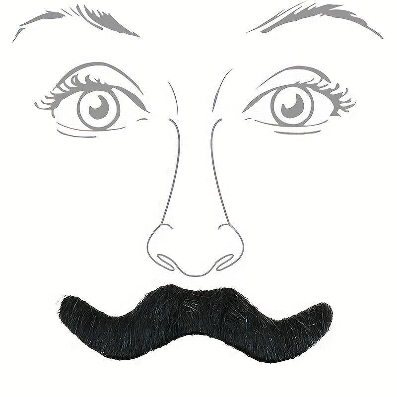 1pc Short Plush Mustache Stickers