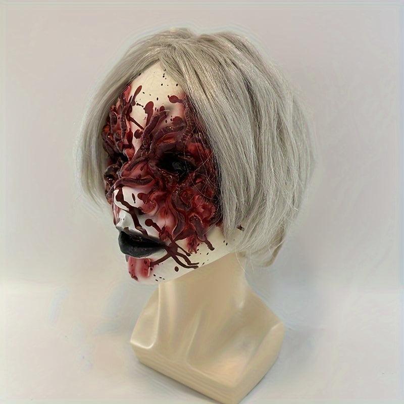 Halloween Horror Curse Witch Mask Latex Terrifying Props for Costume Party