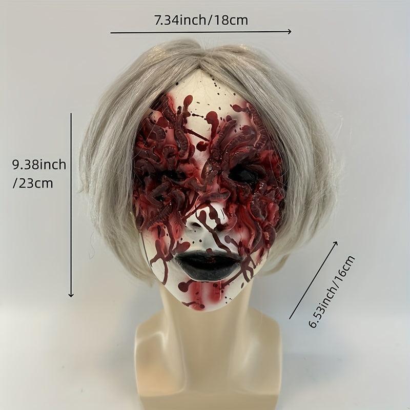 Halloween Horror Curse Witch Mask Latex Terrifying Props for Costume Party