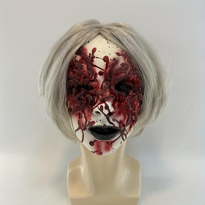 Halloween Horror Curse Witch Mask Latex Terrifying Props for Costume Party