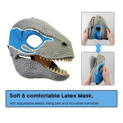 Men's Space Dinosaur Latex Mask Halloween Dress Up