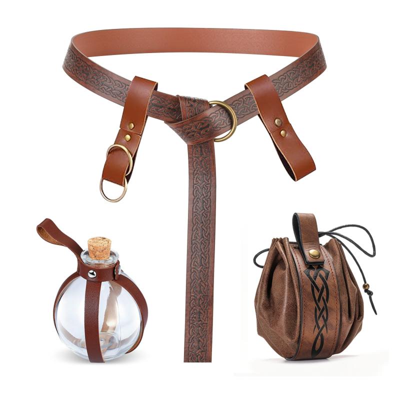 Men's Renaissance Belt Halloween Medieval Viking Belt