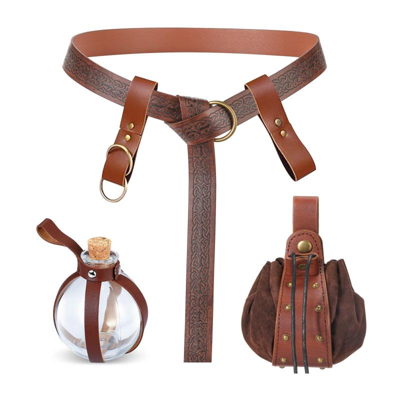 Men's Renaissance Belt Halloween Medieval Viking Belt