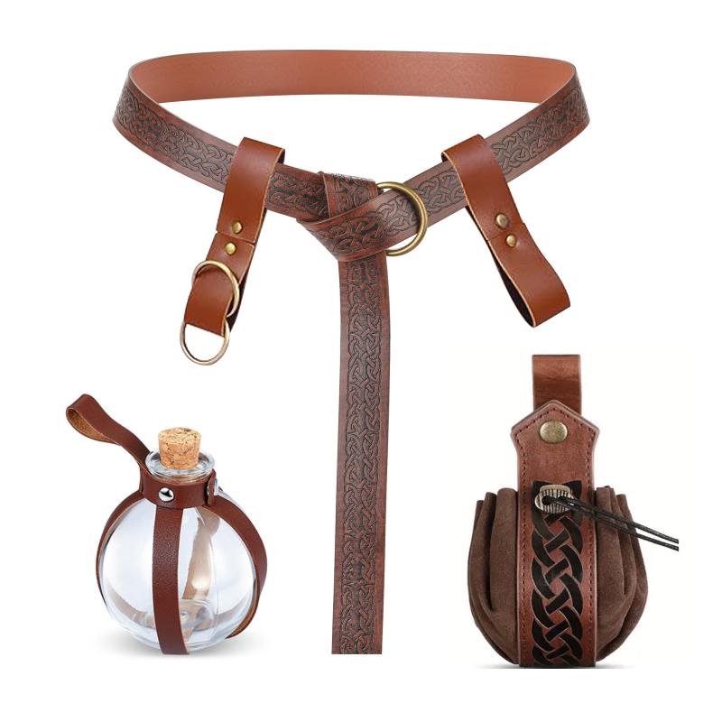 Men's Renaissance Belt Halloween Medieval Viking Belt