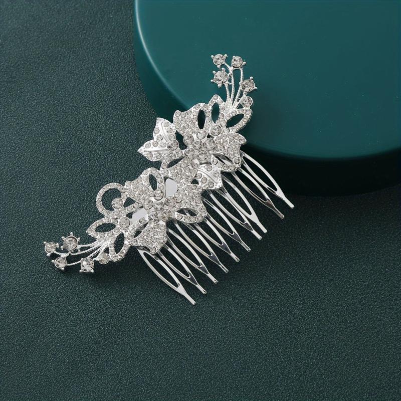 Rhinestone Hairpin Flower Dress Up Hair Clip Women Girls Daily Party Decor