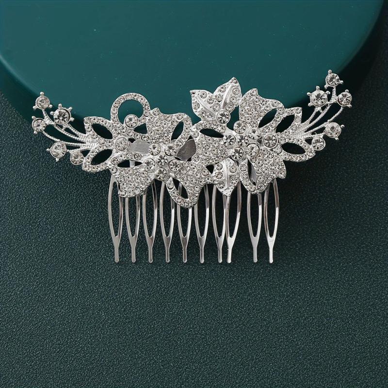 Rhinestone Hairpin Flower Dress Up Hair Clip Women Girls Daily Party Decor