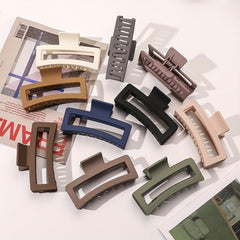 Large Square Hollow Hair Claw Ponytail Clip for Women Girls