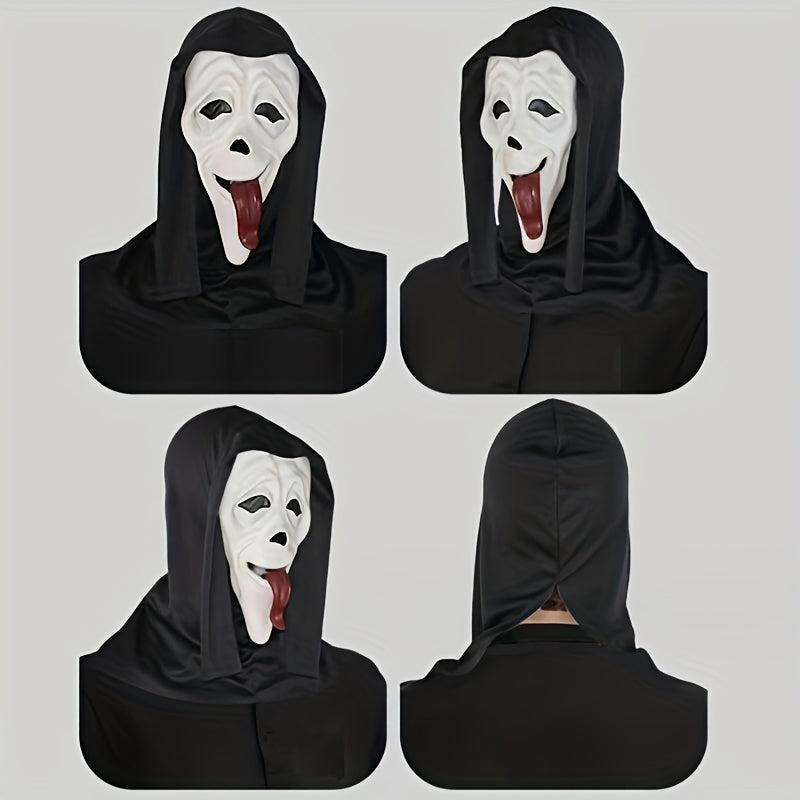 Men's Funny Halloween Cosplay Ghost Mask Scary Face Horror Head Mask