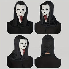 Men's Funny Halloween Cosplay Ghost Mask Scary Face Horror Head Mask