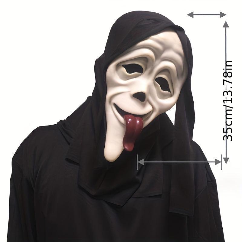 Men's Funny Halloween Cosplay Ghost Mask Scary Face Horror Head Mask