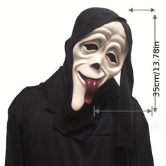 Men's Funny Halloween Cosplay Ghost Mask Scary Face Horror Head Mask