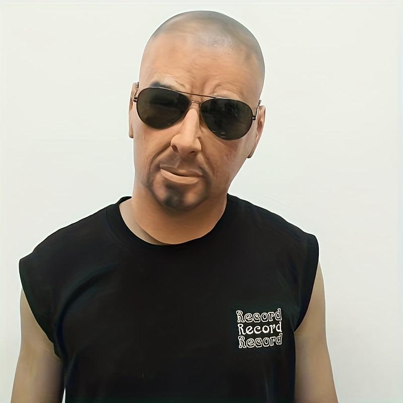 Men's Bald Man Latex Mask Crossdress Male Cosplay Party Mask