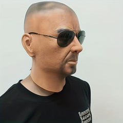 Men's Bald Man Latex Mask Crossdress Male Cosplay Party Mask