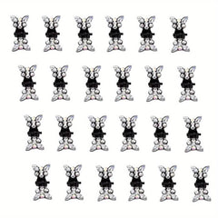 24pcs Butterfly Bead Claw Clips Hair Accessories for Women and Girls