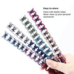 24pcs Butterfly Bead Claw Clips Hair Accessories for Women and Girls