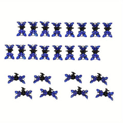 24pcs Butterfly Bead Claw Clips Hair Accessories for Women and Girls