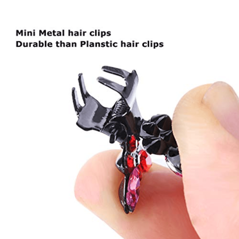 24pcs Butterfly Bead Claw Clips Hair Accessories for Women and Girls
