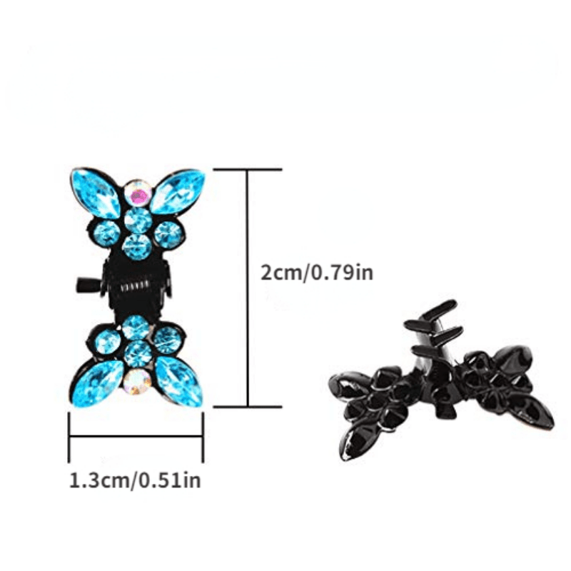 24pcs Butterfly Bead Claw Clips Hair Accessories for Women and Girls