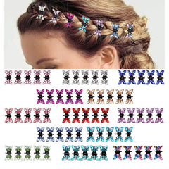 24pcs Butterfly Bead Claw Clips Hair Accessories for Women and Girls