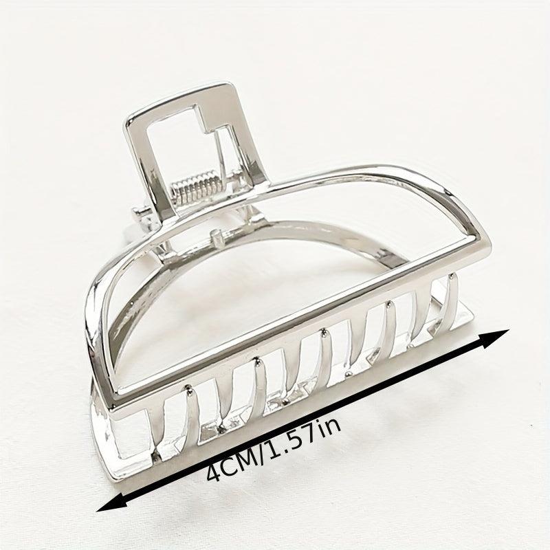 1pc Small Hollow Semicircle Hair Claw Clip for Women Girls