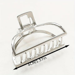 1pc Small Hollow Semicircle Hair Claw Clip for Women Girls