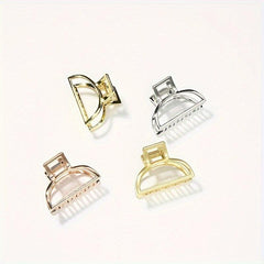 1pc Small Hollow Semicircle Hair Claw Clip for Women Girls