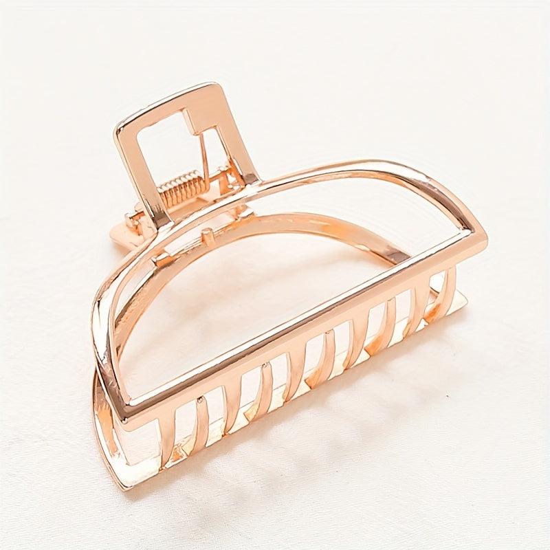 1pc Small Hollow Semicircle Hair Claw Clip for Women Girls