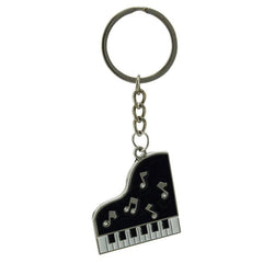 Piano Pendant Keychain Enamel Crystal Musical Keyboards Note Key Chain Gift