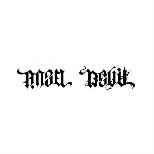 Angle & Devil Semi-permanent Tattoo Stickers Herbal Waterproof Arm Durable