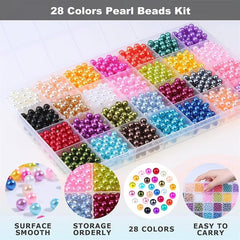 1960PCS 6mm Multicolor Pearl Beads for Crafts