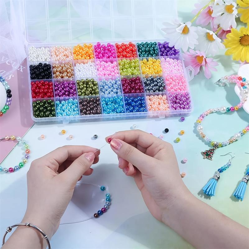 1960PCS 6mm Multicolor Pearl Beads for Crafts