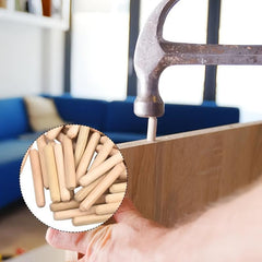 200pcs Wooden Dowels Fluted Dowel Pins 3.0cm