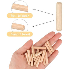 200pcs Wooden Dowels Fluted Dowel Pins 3.0cm