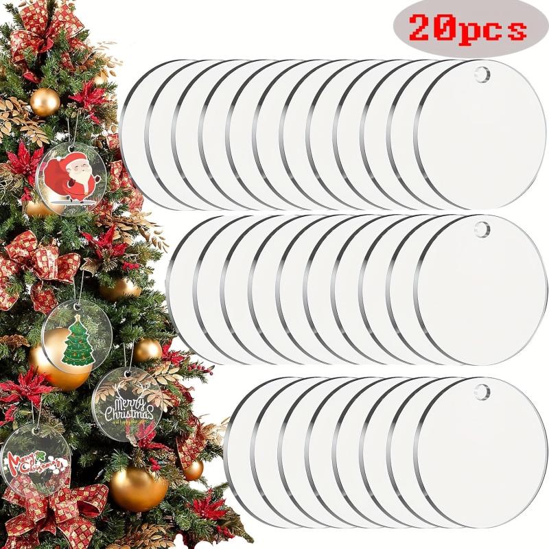 Acrylic Jewelry Blank Transparent Circle DIY Keychain Decoration