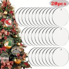 Acrylic Jewelry Blank Transparent Circle DIY Keychain Decoration