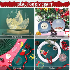 Acrylic Jewelry Blank Transparent Circle DIY Keychain Decoration