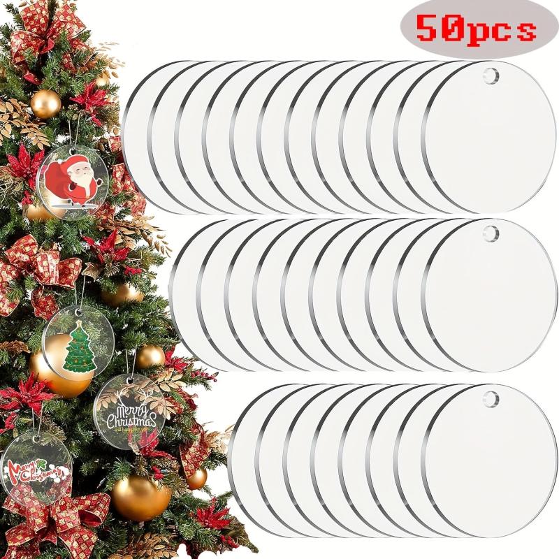 Acrylic Jewelry Blank Transparent Circle DIY Keychain Decoration