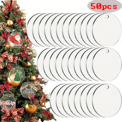 Acrylic Jewelry Blank Transparent Circle DIY Keychain Decoration