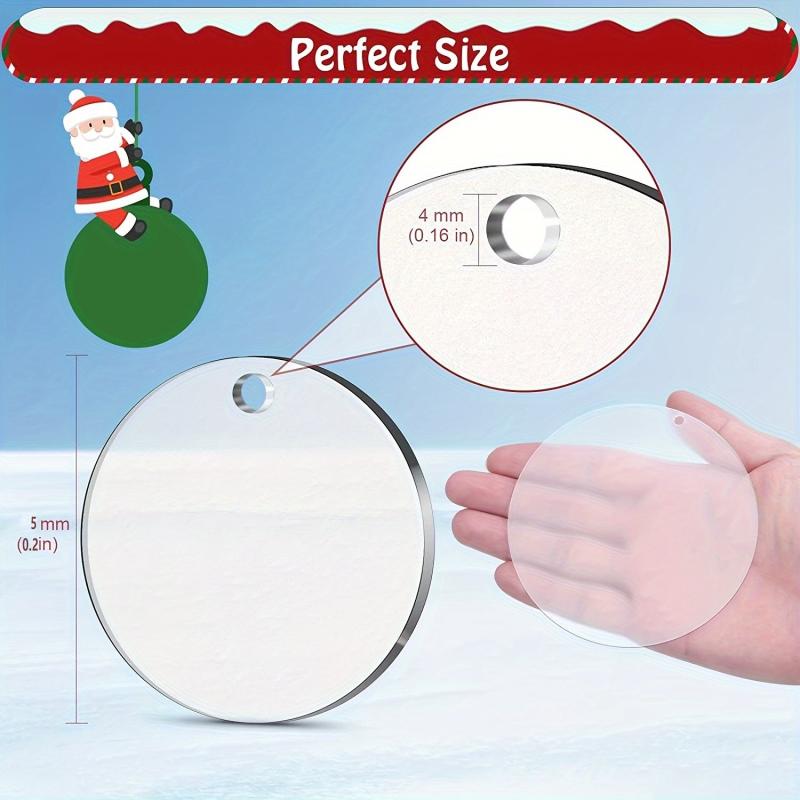Acrylic Jewelry Blank Transparent Circle DIY Keychain Decoration