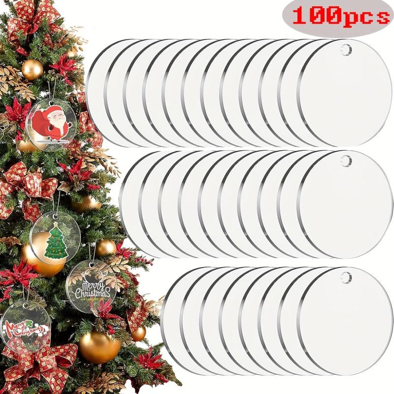 Acrylic Jewelry Blank Transparent Circle DIY Keychain Decoration